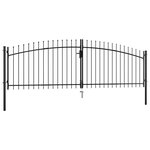 vidaXL Double portail avec haut sous forme de lance 400 x 200 cm
