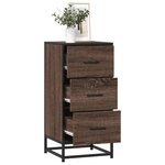 vidaXL Buffet chêne marron 35 5x35x76 cm bois d'ingénierie et métal