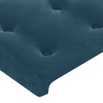 vidaXL Sommier à lattes de lit et matelas et LED Bleu foncé 80x200 cm
