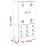 vidaXL Garde-robe industrielle Noir 90x50x180 cm Métal