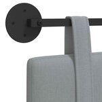 vidaXL Tête de lit suspendue Gris clair Tissu