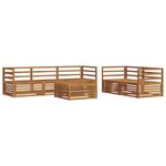 vidaXL Ensemble de canapés d'extérieur 6 pc Naturel