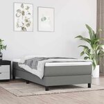 vidaXL Matelas de lit à ressorts ensachés fermeté moyenne Gris foncé 100x200x20 cm