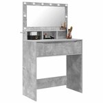 vidaXL Tables de maquillage pour chambre Gris béton 80 x 39 6 x 135 cm
