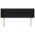 vidaXL Tête de lit avec oreilles Noir 147x16x78/88 cm Tissu