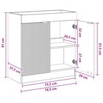 vidaXL Armoire sous évier de salle de bain Blanc brillant
