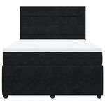 vidaXL Sommier à lattes de lit avec matelas Noir 140x190 cm Velours