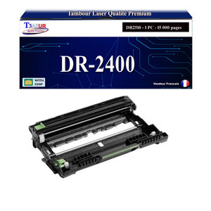 T3AZUR - Kit Tambour compatible avec Brother DR2400 pour Brother HL-L2375DW  HL-L2350DW  DCP-L2530DW  DCP-L2550DN  MFC-L2710DW  HL-L2310D  MFC-L2730DW  L2750DW