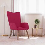 vidaXL Chaise de relaxation Rouge bordeaux Velours