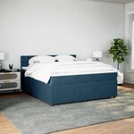 vidaXL Sommier à lattes de lit et matelas bleu 180x200 cm velours