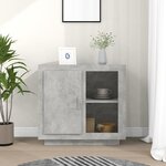vidaXL Buffet Gris béton 80x40x75 cm