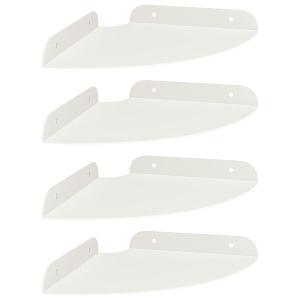 vidaXL Étagère flottante avec étagère 4 Pièces Blanc 18 x 18 x 2 cm