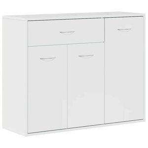 vidaXL Buffet Blanc brillant 88x30x70 cm Bois d'ingénierie