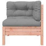 vidaXL Canapé d'angle de jardin avec coussins 2Pièces bois massif douglas