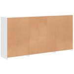 vidaXL Buffet avec lumières LED blanc 202x37x100 cm