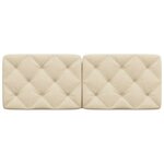 vidaXL Coussin de tête de lit crème 140 cm tissu