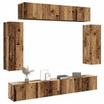 vidaXL Ensemble de meuble TV mural 6 Pièces vieux bois bois d'ingénierie