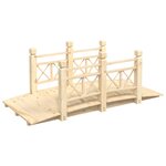 vidaXL Pont de jardin avec garde-corps 150x67x56cm bois massif épicéa