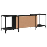 vidaXL Meuble TV noir 153x37x50 cm bois d'ingénierie