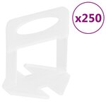 vidaXL Clips de nivellement de carreaux 250 Pièces 1 5 mm