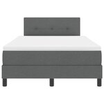 vidaXL Lit boxspring avec matelas Gris foncé 120 x 200 cm tissu