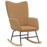 vidaXL Chaise à bascule Beige Tissu Sherpa