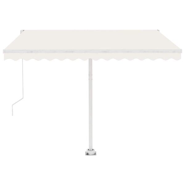 vidaXL Auvent automatique sur pied 300x250 cm Crème