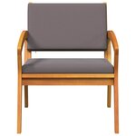 vidaXL Chaise de jardin avec coussin 2 Pièces Marron Bois d'acacia massif