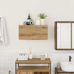 vidaXL Armoire murale de bain chêne artisanal bois d'ingénierie