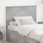 vidaXL Tête de lit Gris béton 75 cm Bois d'ingénierie