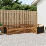 vidaXL Ensemble de canapés d'extérieur 5 Pièces Naturel