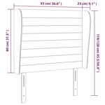 vidaXL Tête de lit avec oreilles Bleu 93x23x118/128 cm Tissu