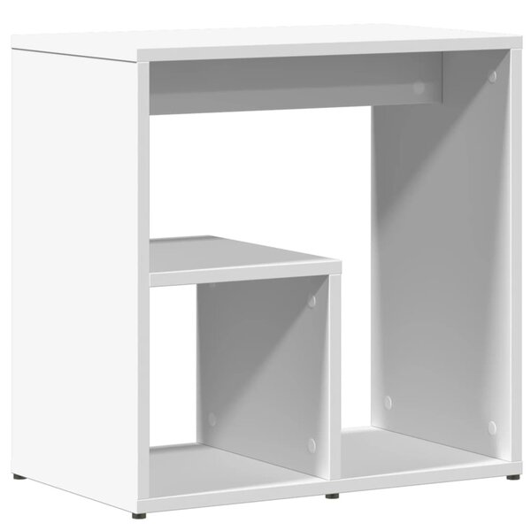 vidaXL Table d'appoint blanc 50x30x50 cm bois d’ingénierie