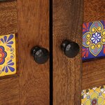 vidaXL Buffet Noyer 60 x 33 x 75 cm Bois de mangue massif