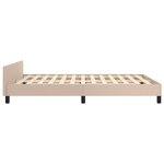 vidaXL Cadre de lit avec tête de lit Cappuccino 140x200 cm Similicuir