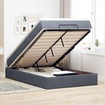 vidaXL Lit ottoman avec matelas gris foncé 120x190 cm velours