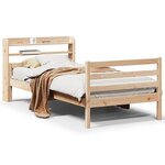 vidaXL Cadre de lit avec tête de lit sans matelas 100x200 cm