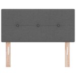 vidaXL Tête de lit LED gris foncé capitonnée 100 cm en tissu
