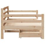 vidaXL Lit de jour avec tiroirs sans matelas 90x200 cm bois massif