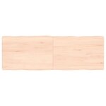 vidaXL Dessus de table bois massif non traité bordure assortie