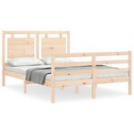 vidaXL Cadre de lit sans matelas 140x200 cm bois massif