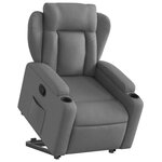 vidaXL Fauteuil inclinable Gris foncé Tissu