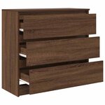 vidaXL Buffet chêne marron 80x35x76 cm bois d'ingénierie