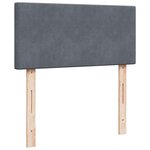 VidaXL Cadre de lit ottoman avec matelas gris foncé 180x200cm velours
