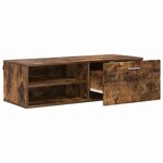 vidaXL Cabinet en Bois Chêne fumé 100 5 x 39 x 30 cm Bois d'ingénierie