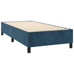 vidaXL Sommier à lattes de lit et matelas Bleu foncé 80x200 cm Velours