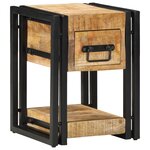 vidaXL Tables de nuit 2 Pièces 40x40x40 cm Bois de manguier massif