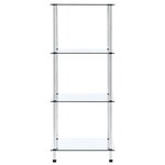 vidaXL Étagère 4 niveaux Transparent 40x40x100 cm Verre trempé