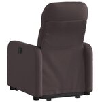 vidaXL Fauteuil inclinable marron foncé tissu