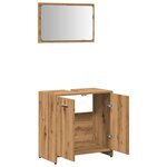vidaXL Armoire de salle de bain avec miroir chêne artisanal